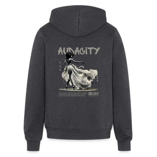 audacity unisex full aip hoodie - charcoal grey