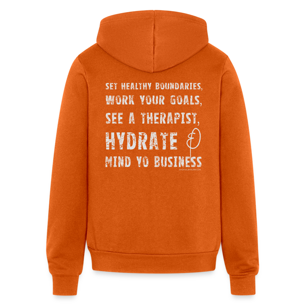 mind yo business unisex full zip hoodie - autumn