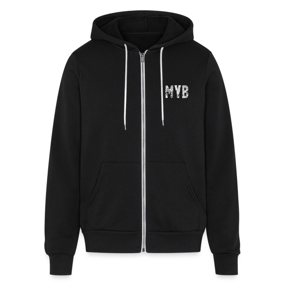 mind yo business unisex full zip hoodie - black