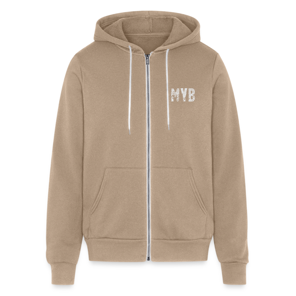 mind yo business unisex full zip hoodie - tan