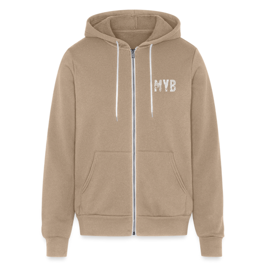 mind yo business unisex full zip hoodie - tan
