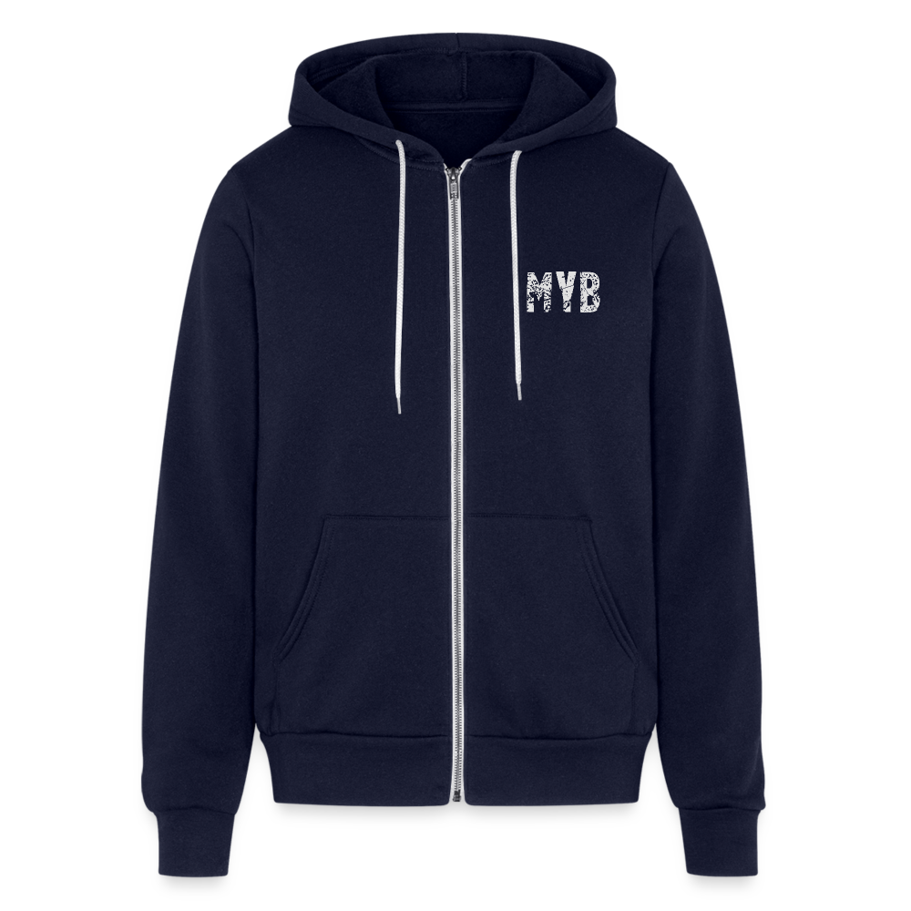 mind yo business unisex full zip hoodie - navy