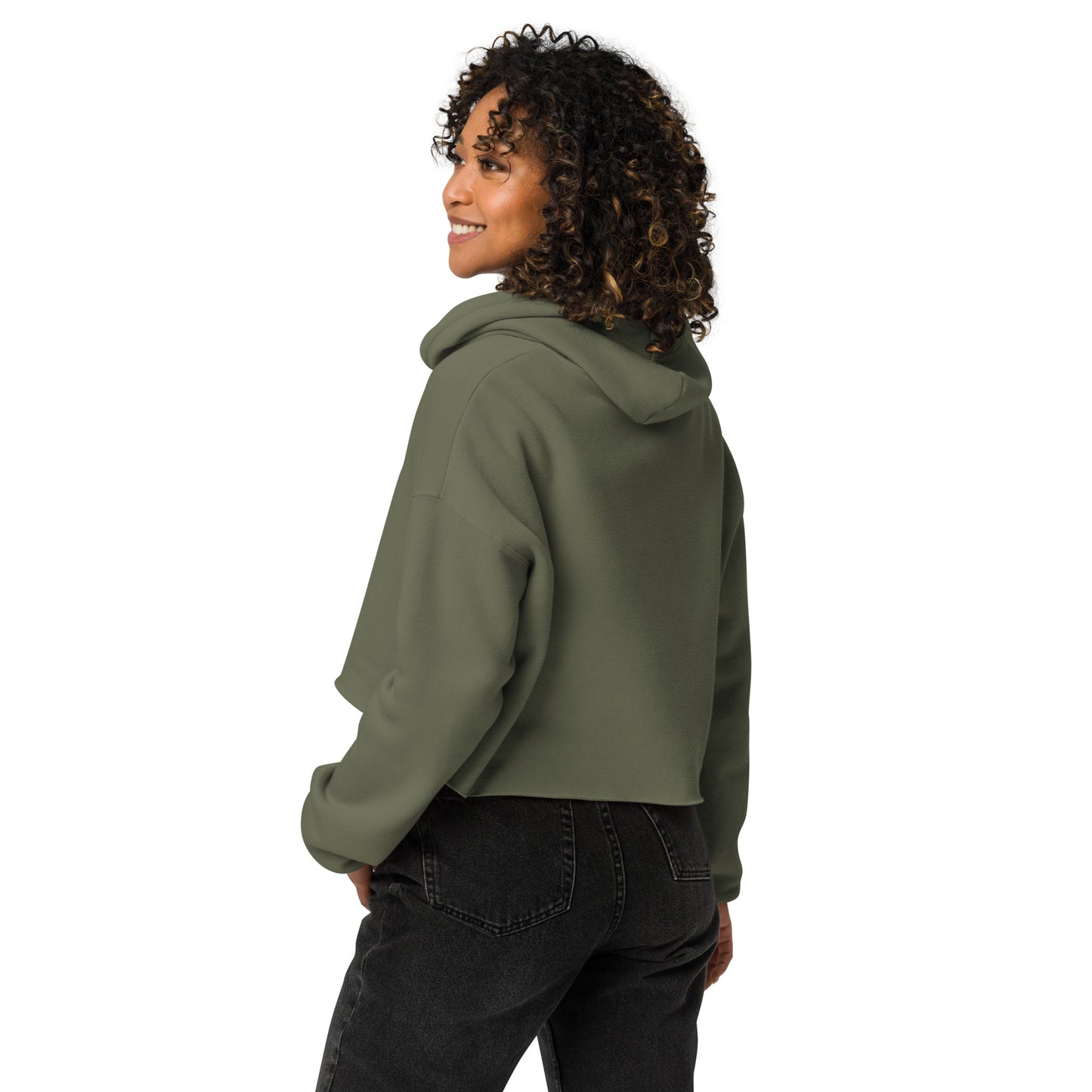 mind yo business crop hoodie