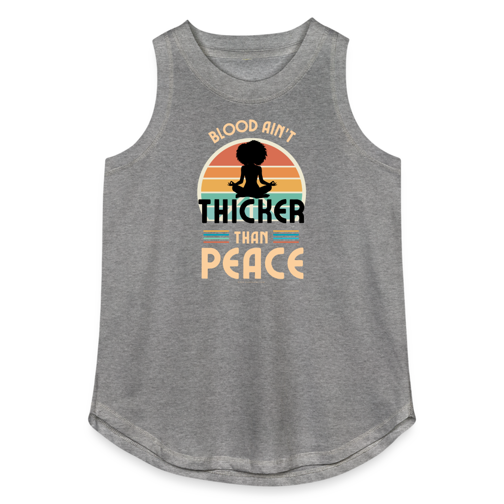 thicker than peace 2.0 women's relaxed tank top - granite heather 