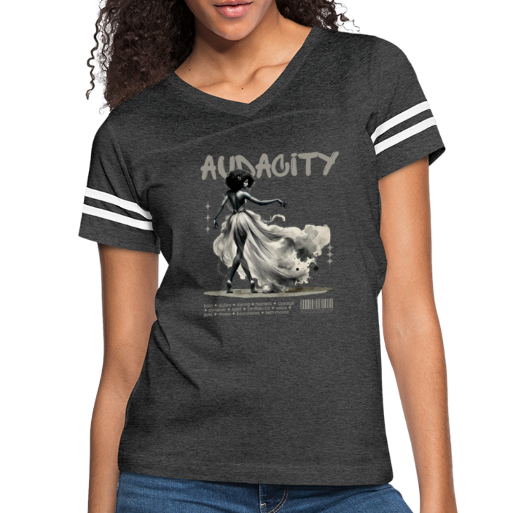 audacity women’s vintage t-shirt - vintage smoke/white