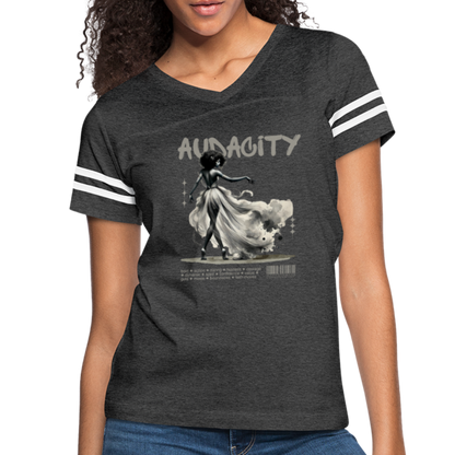 audacity women’s vintage t-shirt - vintage smoke/white