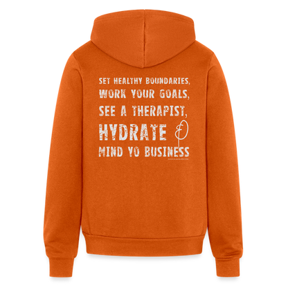 mind yo business unisex full zip hoodie - autumn