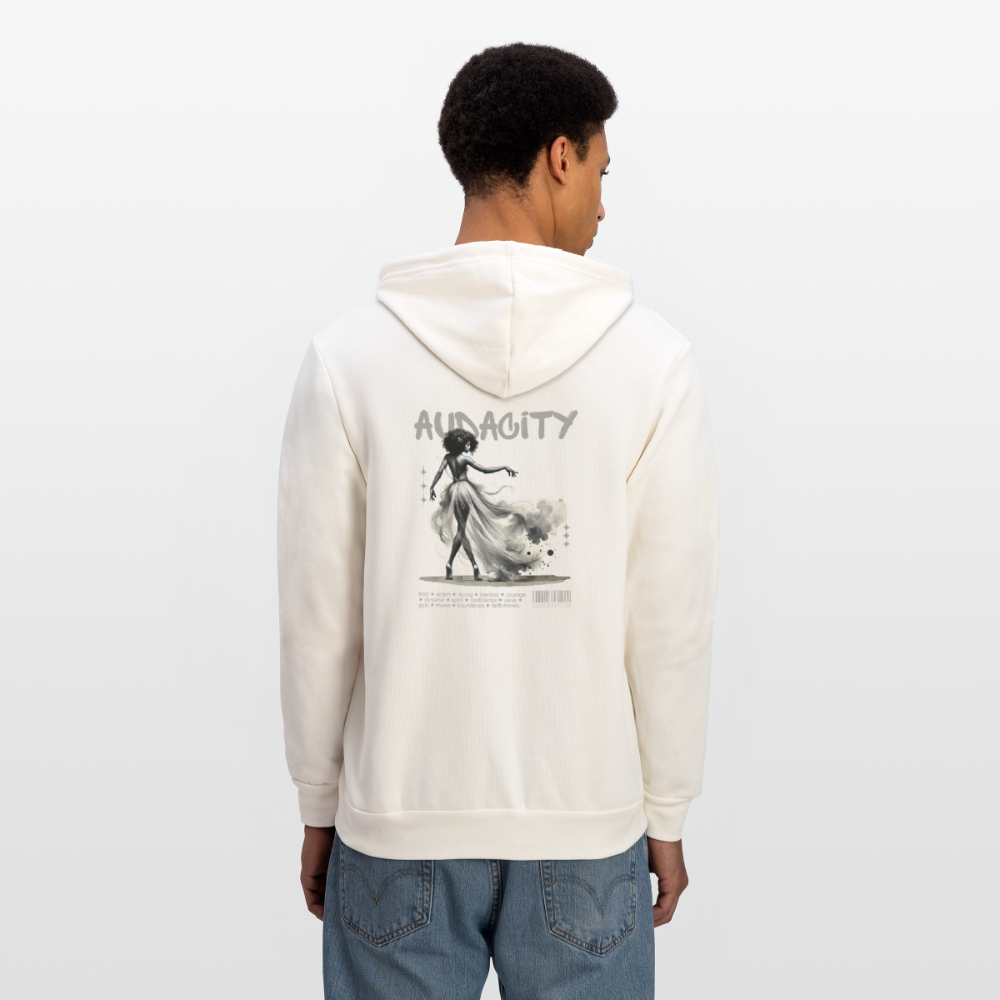 audacity unisex full zip hoodie - vintage white