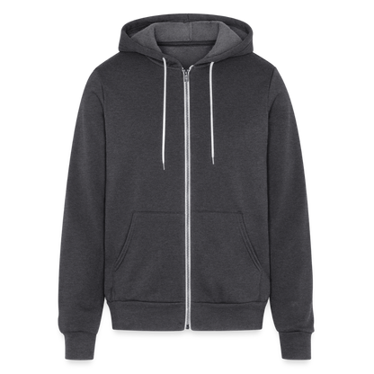 audacity unisex full zip hoodie - charcoal grey