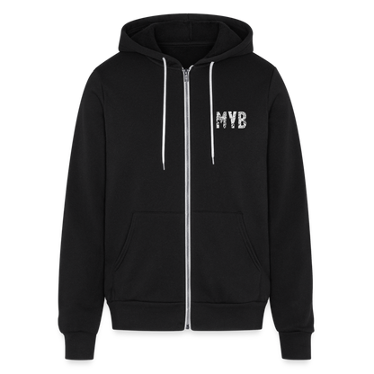 mind yo business unisex full zip hoodie - black