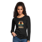 thicker than peace 2.0 women's long sleeve t-shirt - black