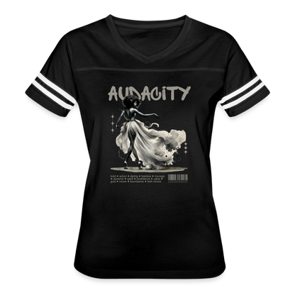 audacity women’s vintage t-shirt - black/white