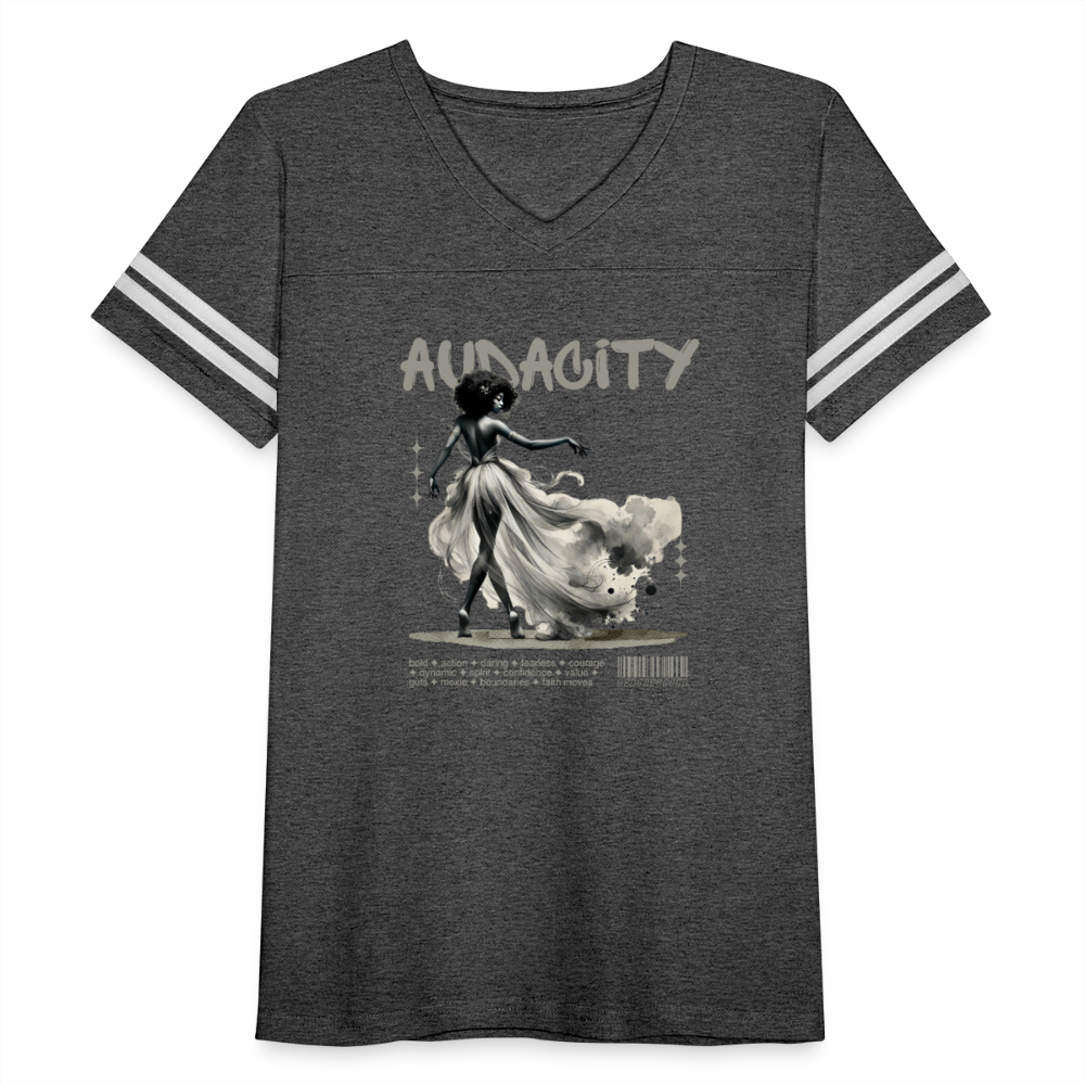 audacity women’s vintage t-shirt - vintage smoke/white