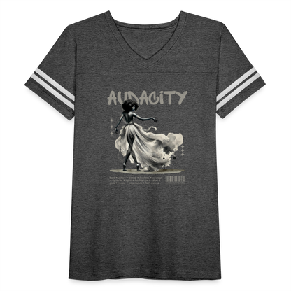 audacity women’s vintage t-shirt - vintage smoke/white