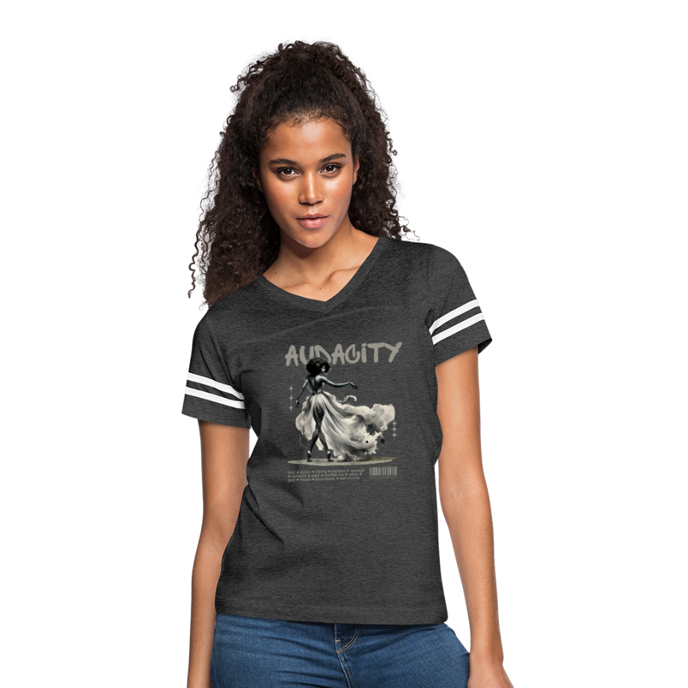audacity women’s vintage t-shirt - vintage smoke/white