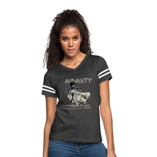 audacity women’s vintage t-shirt - vintage smoke/white
