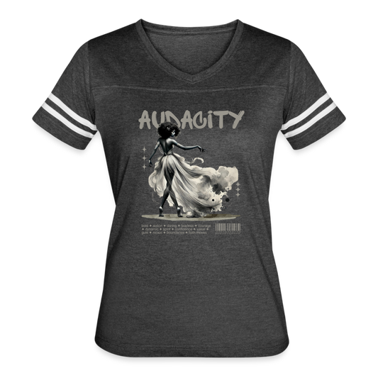 audacity women’s vintage t-shirt - vintage smoke/white