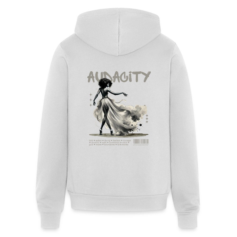 audacity unisex full zip hoodie - silver
