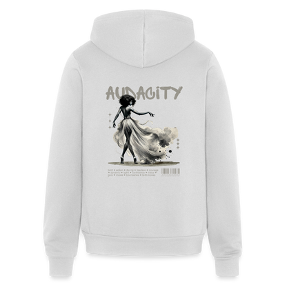 audacity unisex full zip hoodie - silver