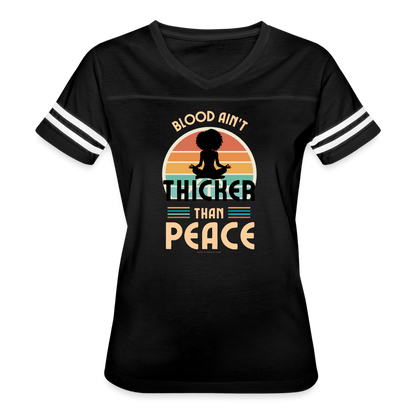 thicker than peace 2.0 women’s vintage t-shirt - black/white