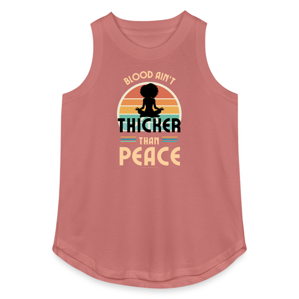 thicker than peace 2.0 women's relaxed tank top - mauve