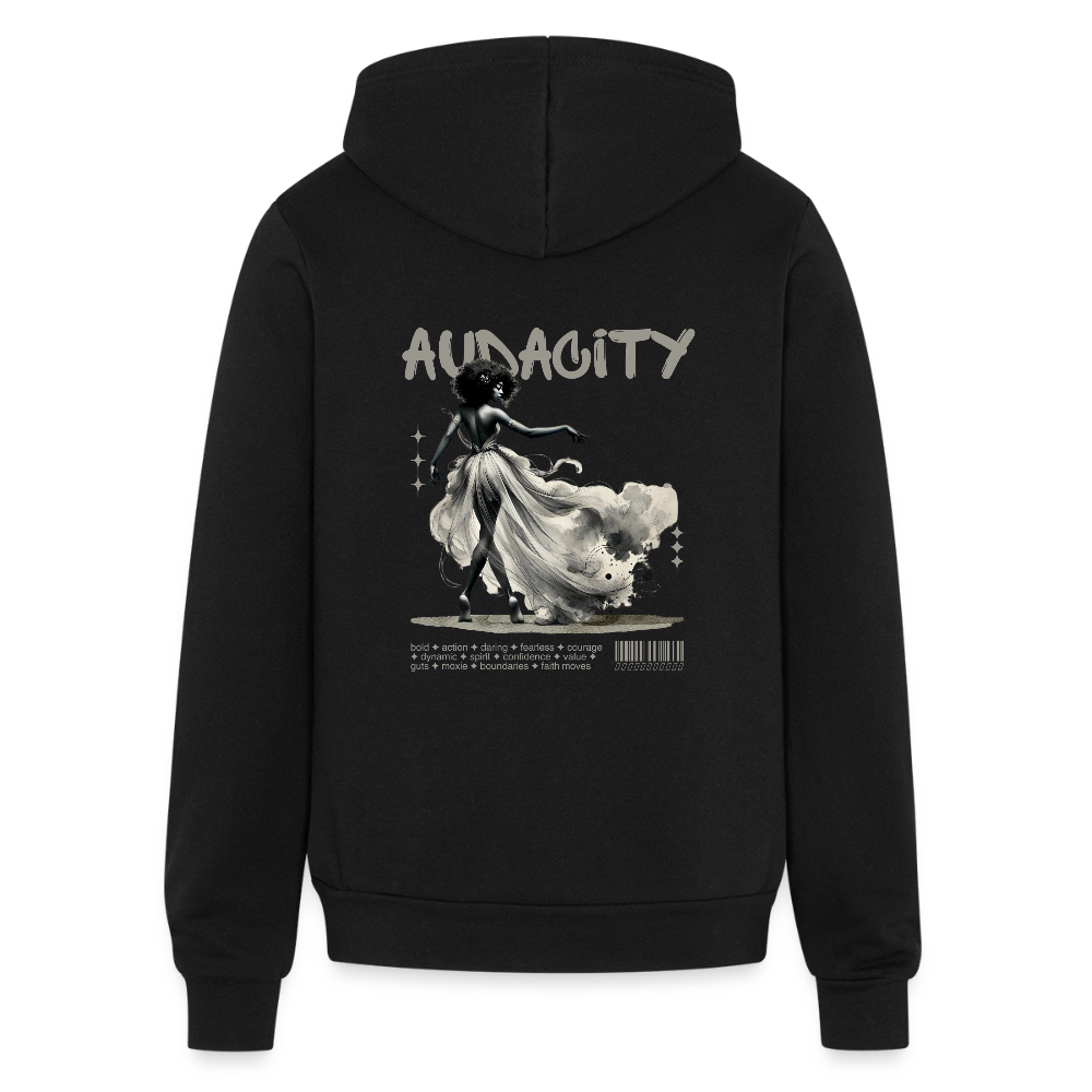 audacity unisex full zip hoodie - black