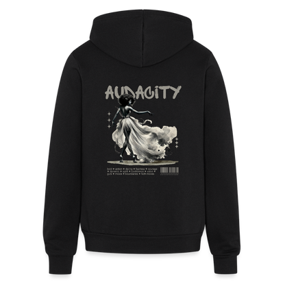audacity unisex full zip hoodie - black
