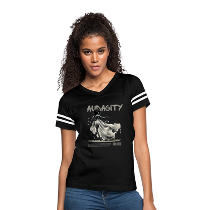 audacity women’s vintage t-shirt - black/white