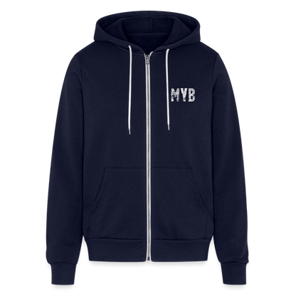mind yo business unisex full zip hoodie - navy