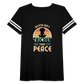 thicker than peace 2.0 women’s vintage t-shirt - black/white