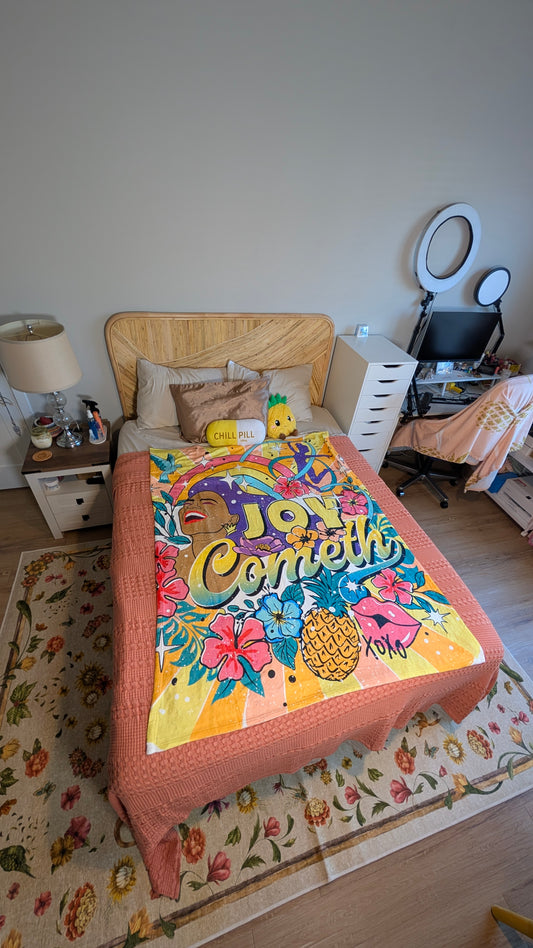 Joy Cometh Throw Blanket